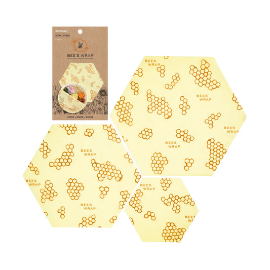 Bee's Wrap HexHugger Bowl Covers 3 Pack - Honeycomb Bee's Wrap