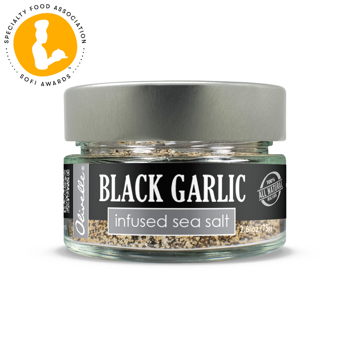 Black Garlic Sea Salt - 75g (2.6oz) Seasonings & Spices Browns Kitchen