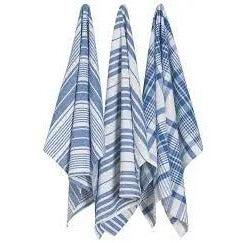 Blue Patterned Dish Towels, Set of 3 Kitchen Towels Browns Kitchen