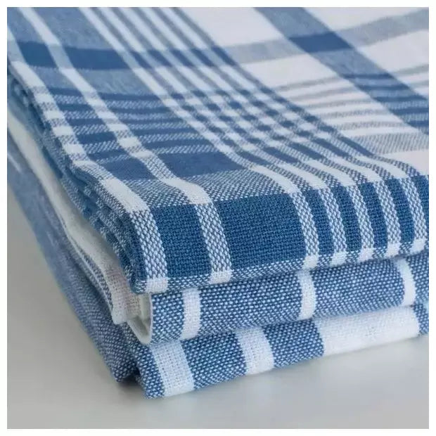 Blue Patterned Dish Towels, Set of 3 Kitchen Towels Browns Kitchen