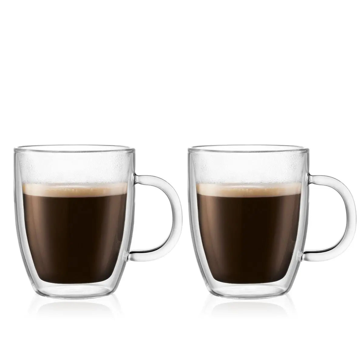 Bodum Bistro Double Wall Thermo-Glass Mugs (Set of 2) Coffee, Tea, Bar Browns Kitchen