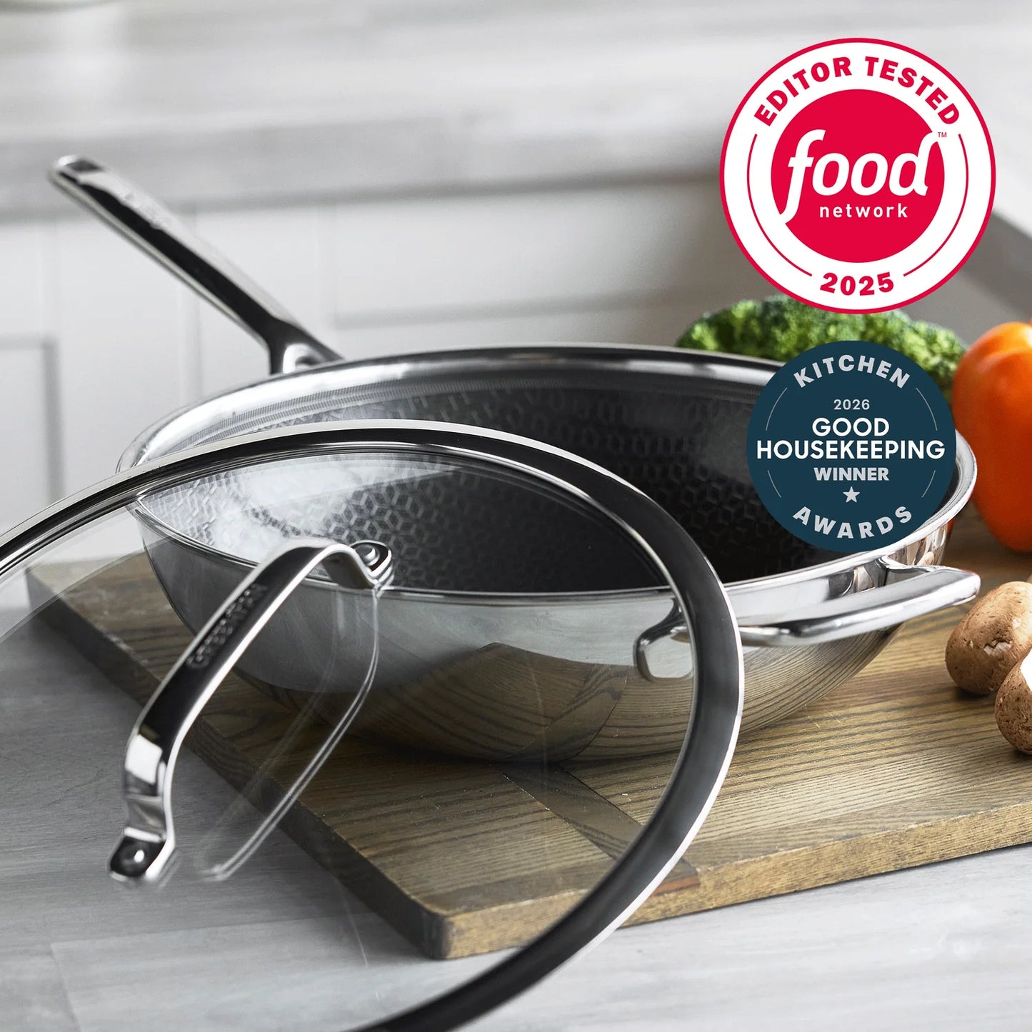 Green Pan Spectra Thermobond Hybrid Ceramic Nonstick 12" Wok
