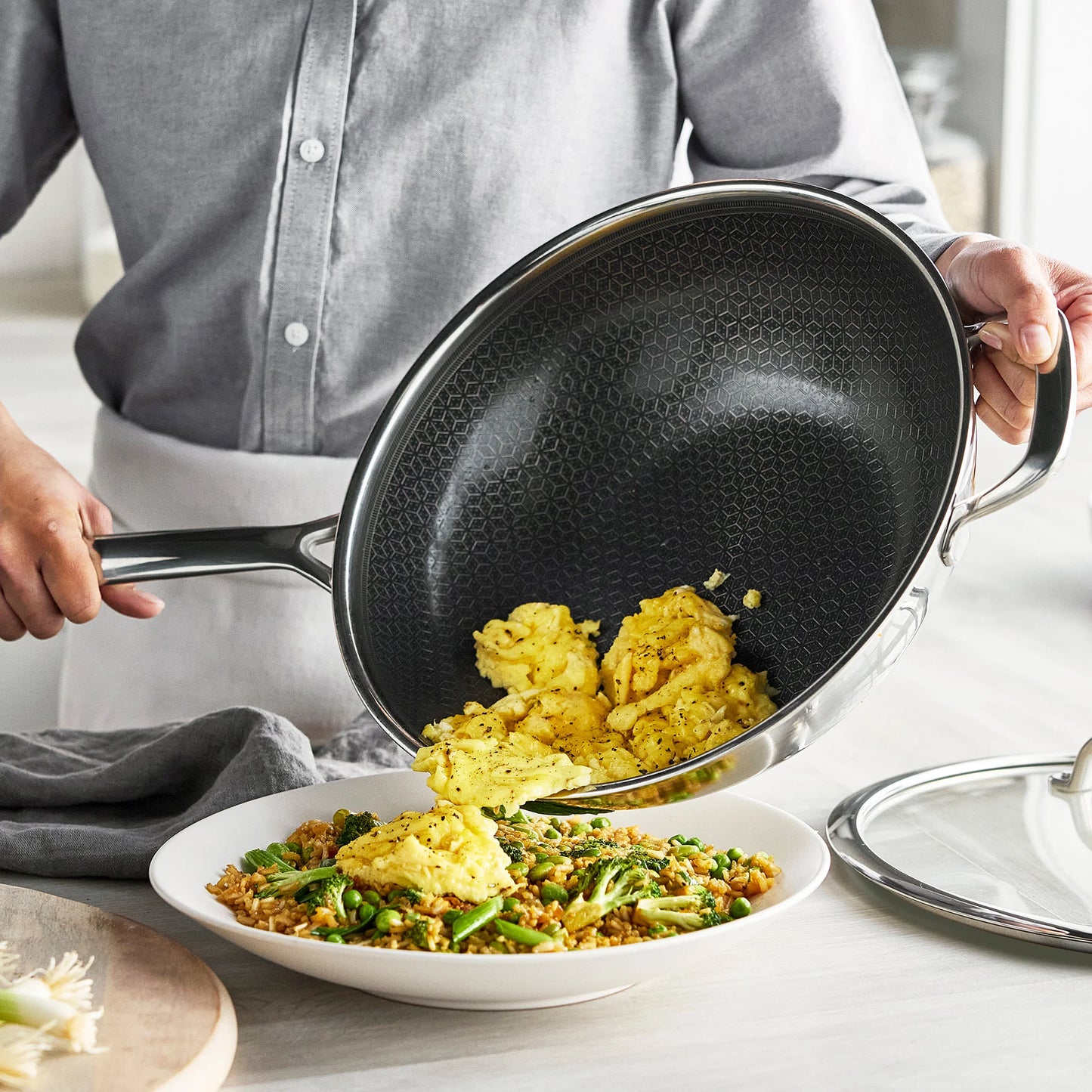 Green Pan Spectra Thermobond Hybrid Ceramic Nonstick 12" Wok