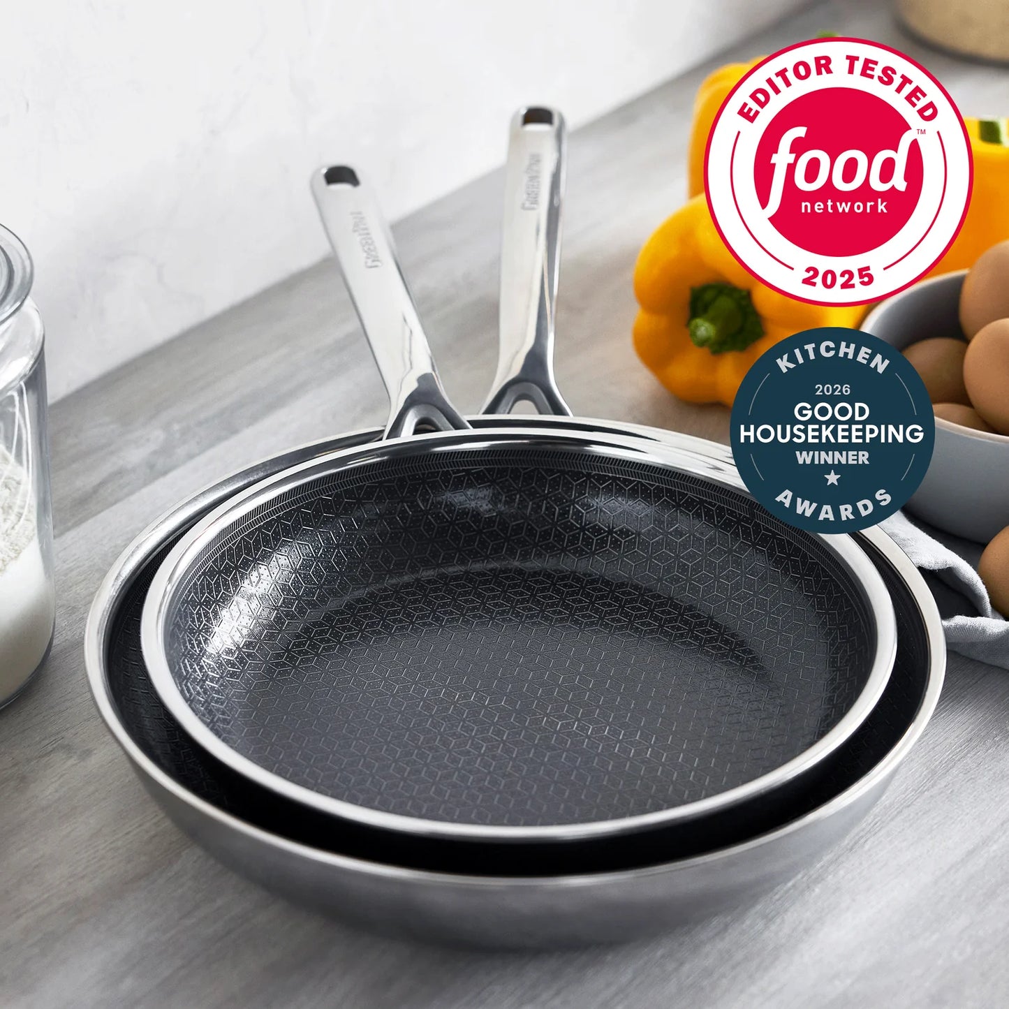 Green Pan Spectra Thermobond Hybrid Ceramic Nonstick Frypan, Set of 2