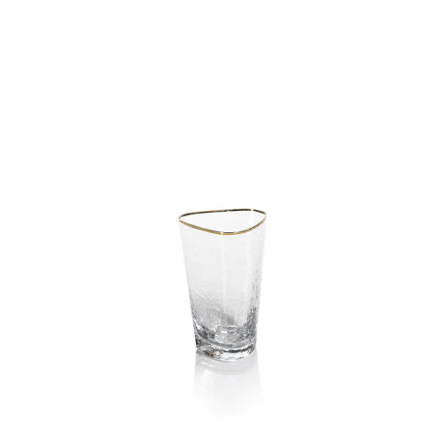 Aperitivo Triangular Highball Glass with Gold Rim