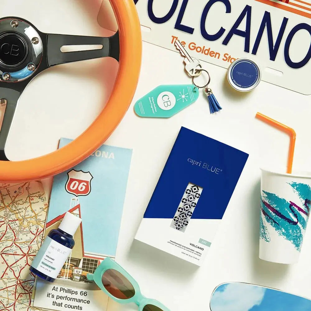 Capri Blue Car Diffuser + Refill Volcano CURIO