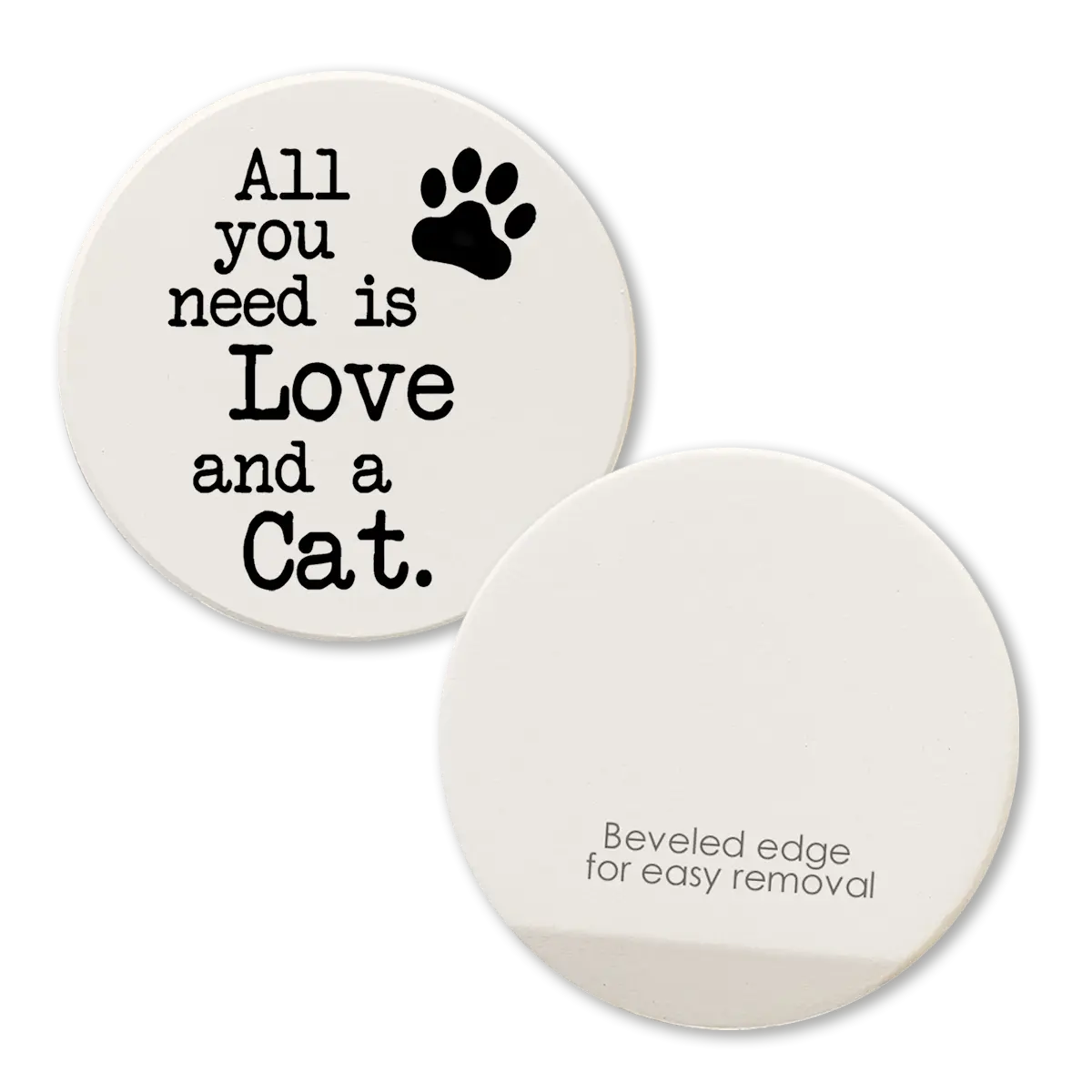 Car Coaster Love and a Cat Tipsy Coasters & Gifts