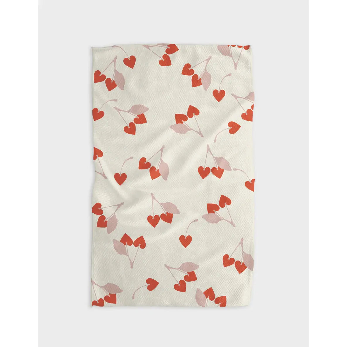 Cherry Hearts Geometry Tea Towel Geometry