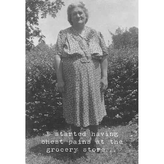 Chest Pains Greeting Card - Browns Kitchen