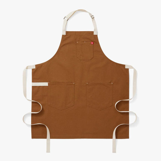 Hedley & Bennett Essential Apron in Cider Brown w/ Vanilla Straps