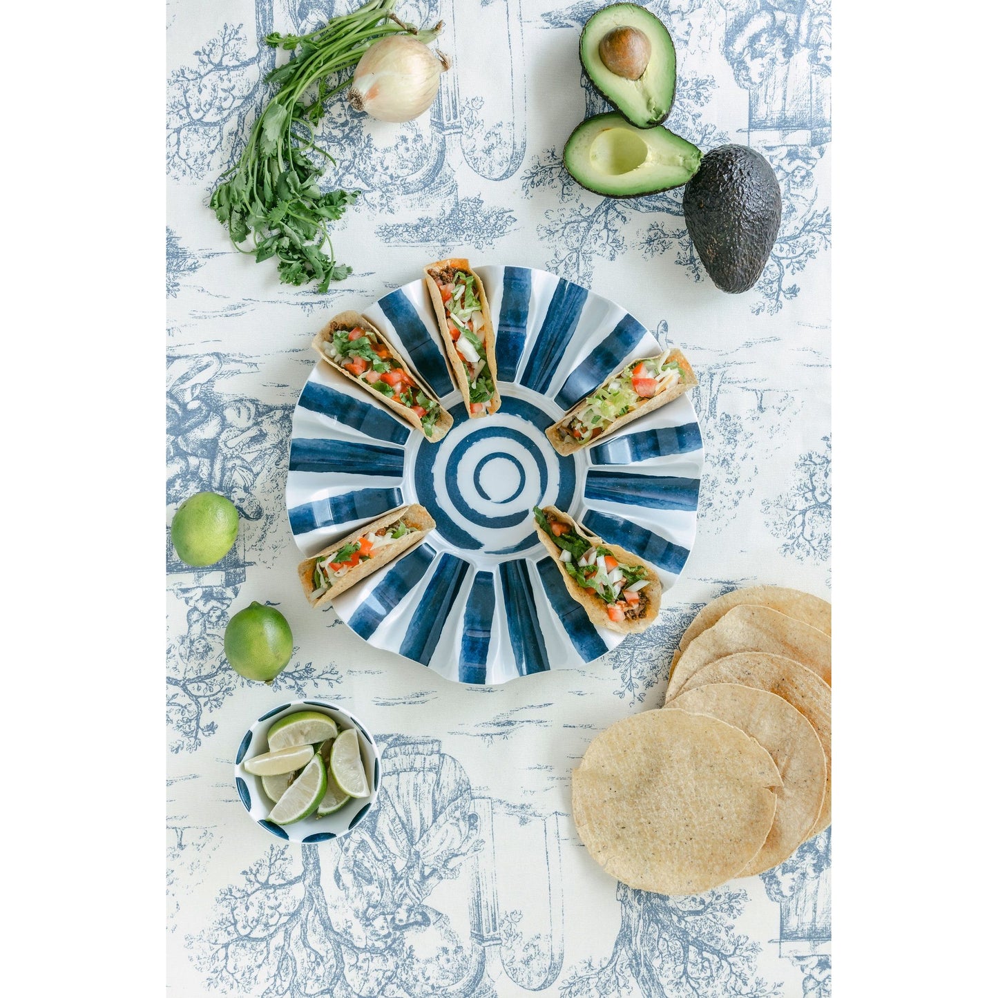 Taco Carousel in Coastal Stripe