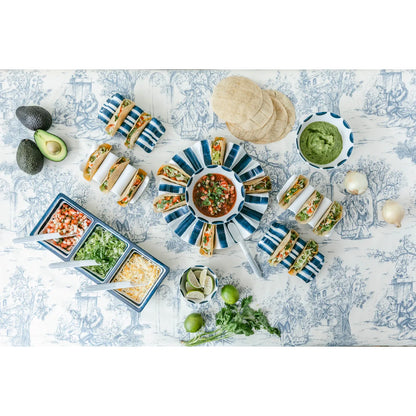 Taco Party Bowl in Coastal Stripe