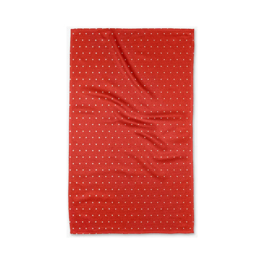 Copy of Merry Berry Cherry Red Geometry Tea Towel Kitchen Towels Browns Kitchen
