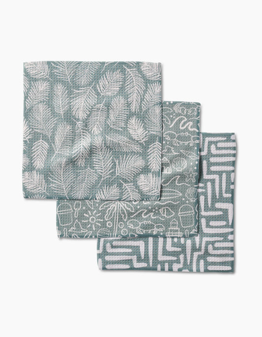 Beach Days Geometry Dish Cloth Set of 3