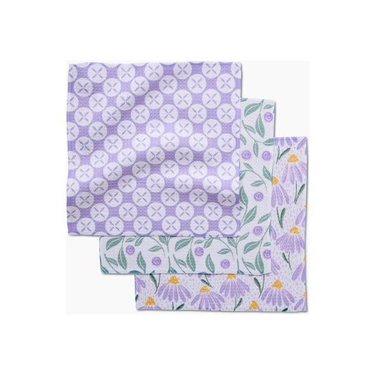 Button Vines and Daisies Geometry Dishcloth Set