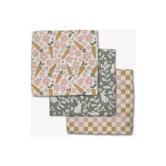 Hippity Hop Geometry Dish Cloth Set of 3