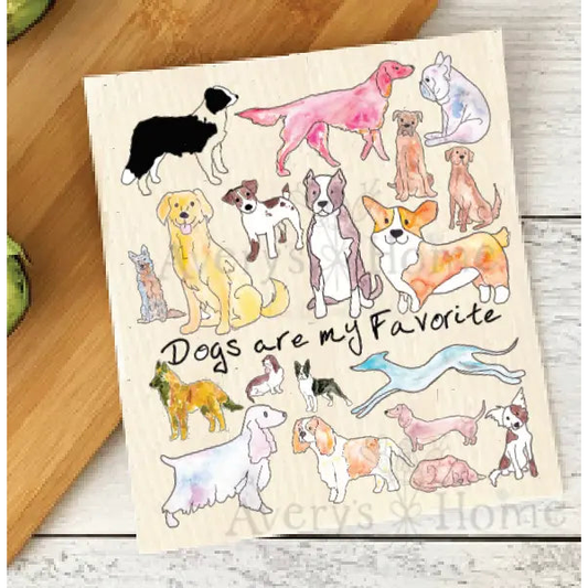 Dogs are my Favorite Swedish Dishcloth  Browns Kitchen