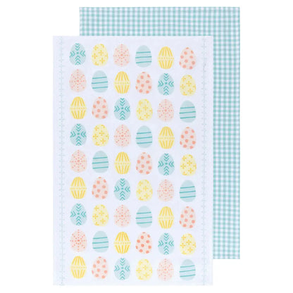 Easter Eggs Coordinated Dishtowels Set of 2 NOW DESIGNS