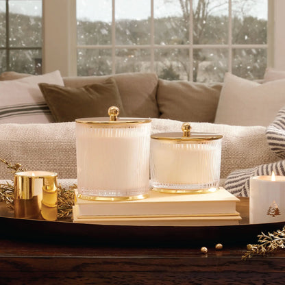 Frasier Fir Gilded Frosted Wood Grain Candle THYMES