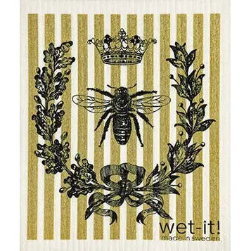 French Bee Black and Gold Swedish Cloth Wet-it!