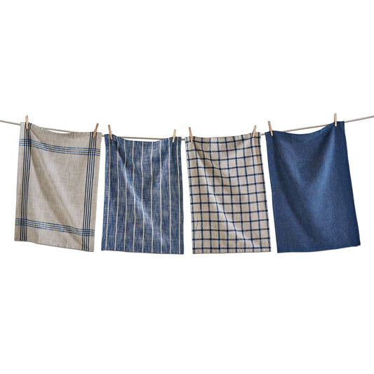 Canyon Woven Dishtowel Midnight Blue, Set of 4