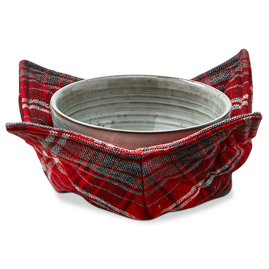 Some Like It Hot Plaid Bowl Cozy