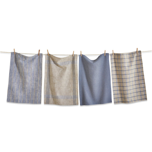 Canyon Woven Dishtowel Blue Denim, Set of 4