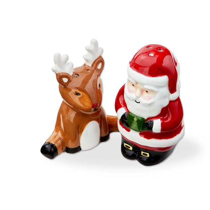 Santa & Reindeer Salt & Pepper Set Of 2