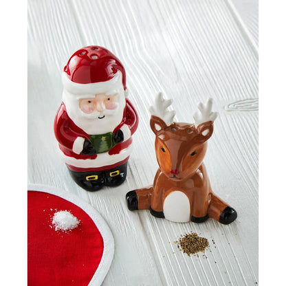 Santa & Reindeer Salt & Pepper Set Of 2