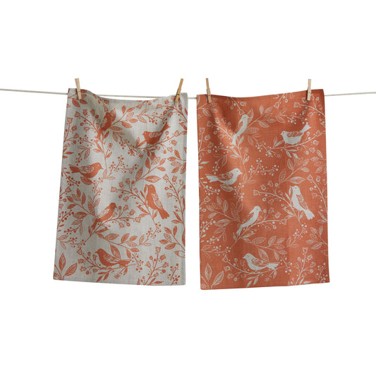 Canyon Print Bird Dishtowel, Set Of 2