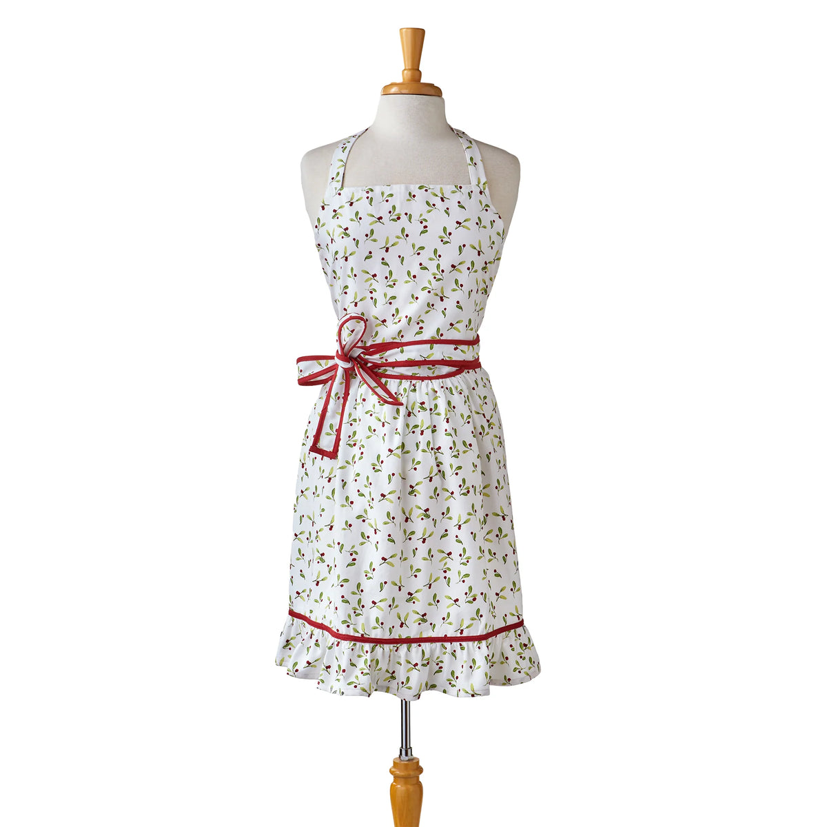 Winter Berries Ruffle Apron