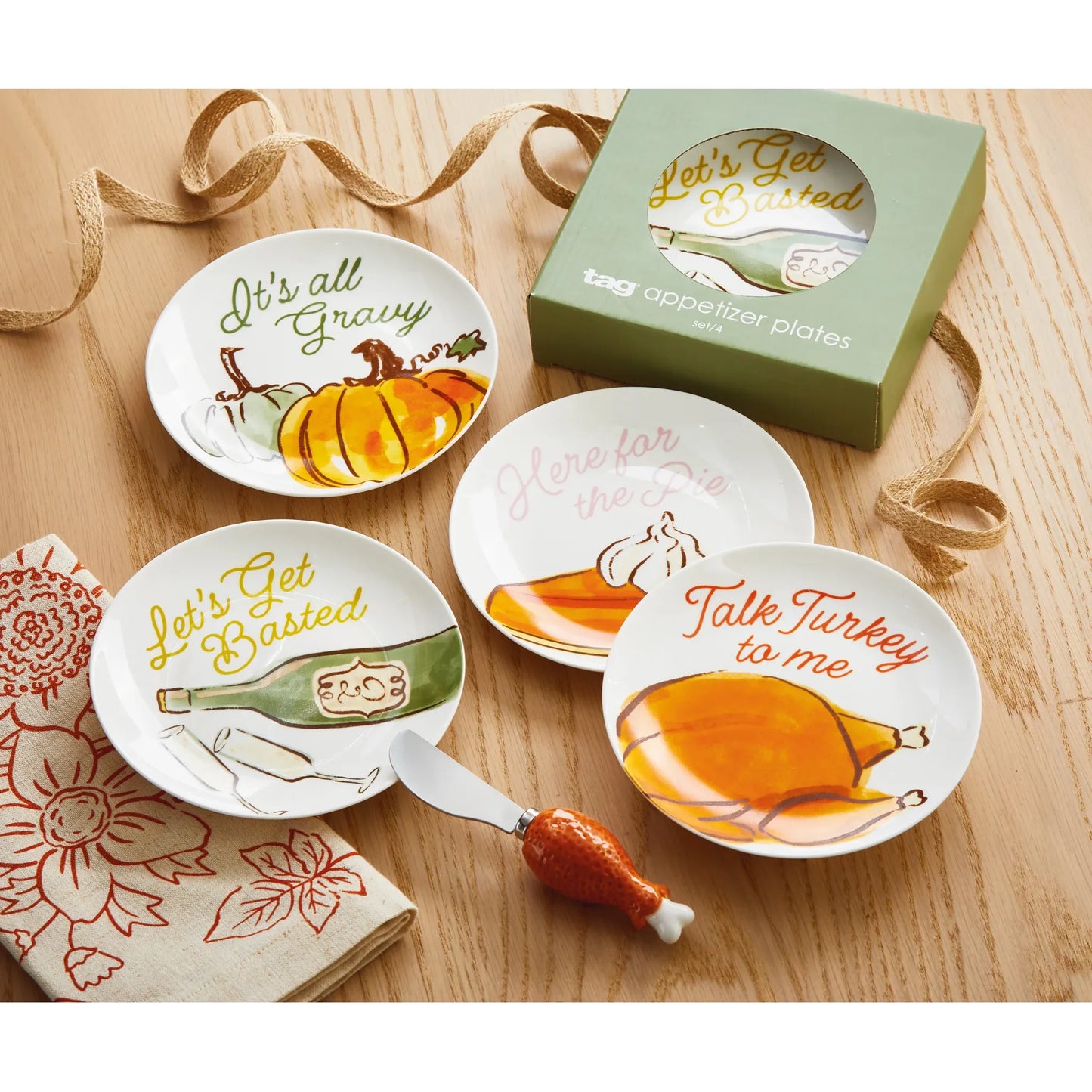 Turkey & Toast Appetizer Plates, 4 Styles