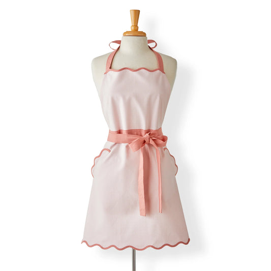Pink Scallop Hostess Apron
