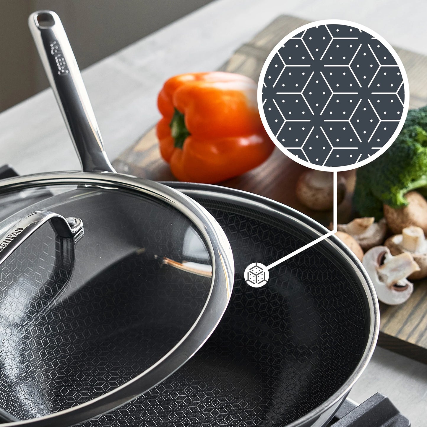 Green Pan Spectra Thermobond Hybrid Ceramic Nonstick 12" Wok