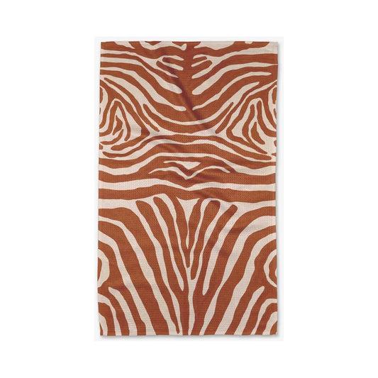 Geometry Amber Animal Print Tea Towel Kitchen Towels Browns Kitchen