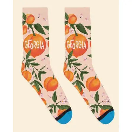 Georgia Peaches Socks DivvyUp Socks