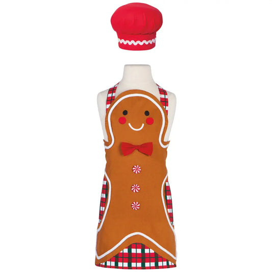 Gingerbread Daydream Kids Apron and Hat Set Aprons Browns Kitchen