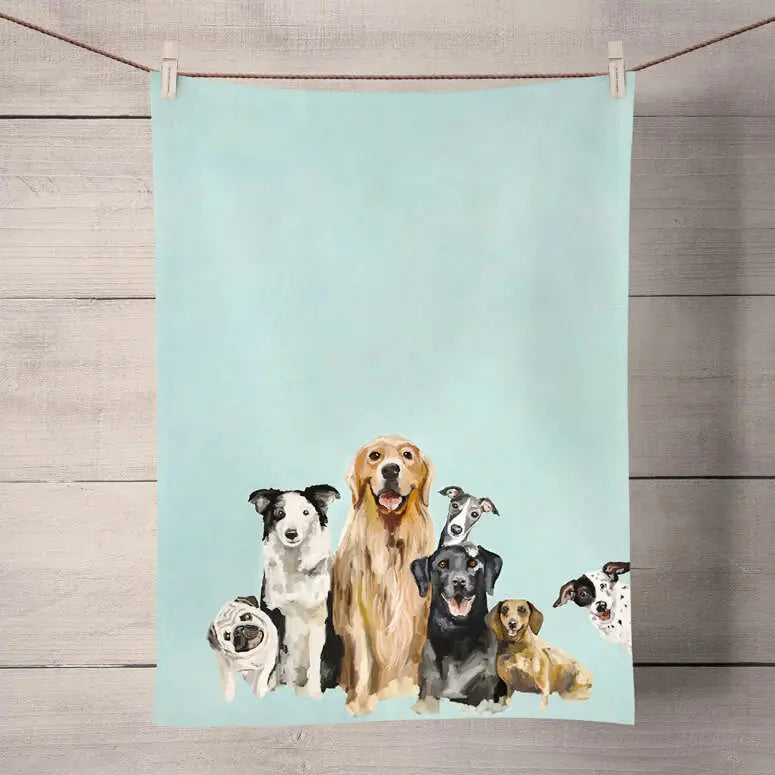 GreenBox Art Best Friends - Puppy Pack Tea Towel GREENBOX ART