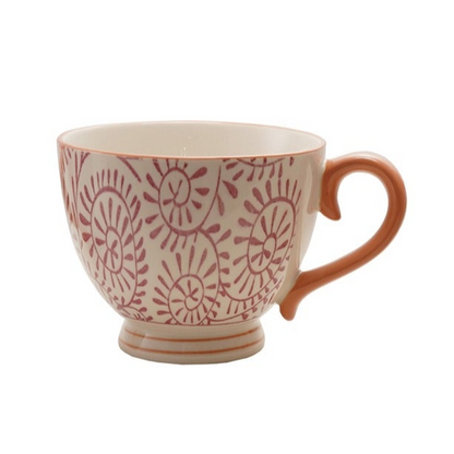 Spring Patterned Stoneware Mug