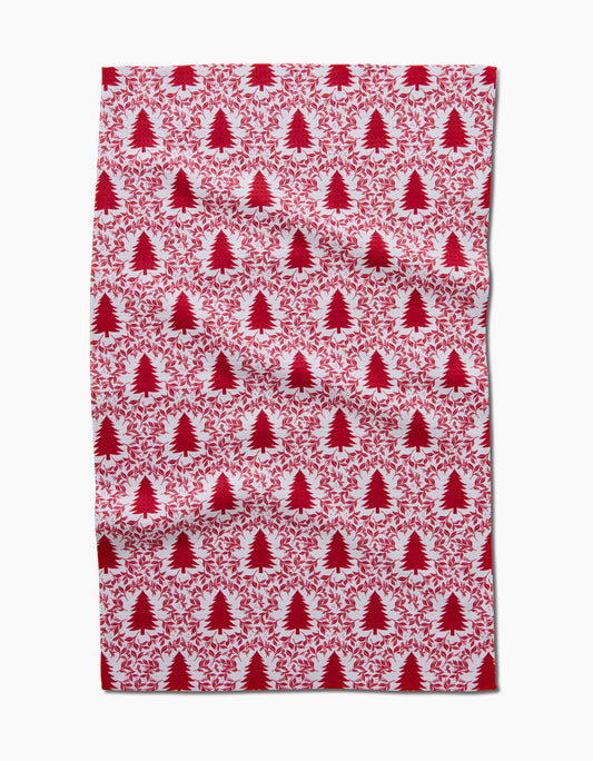 Holiday Tree Geometry Tea Towel