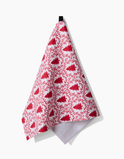 Holiday Tree Geometry Tea Towel