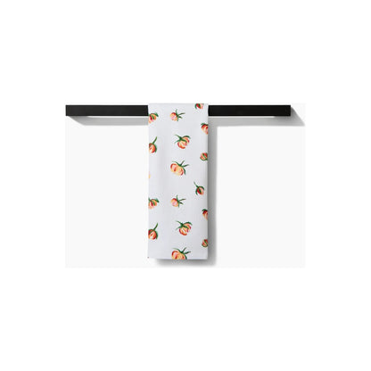 Yellow Rosebuds Geometry Tea Towel