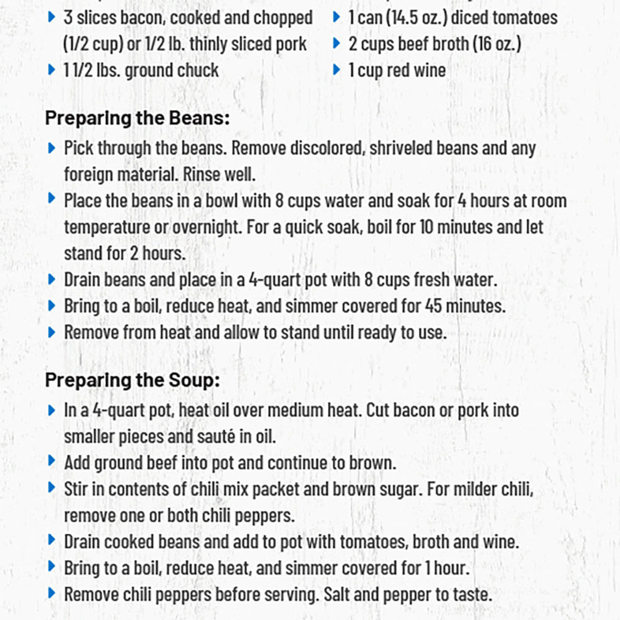 Michigan Ski Country Chili Mix