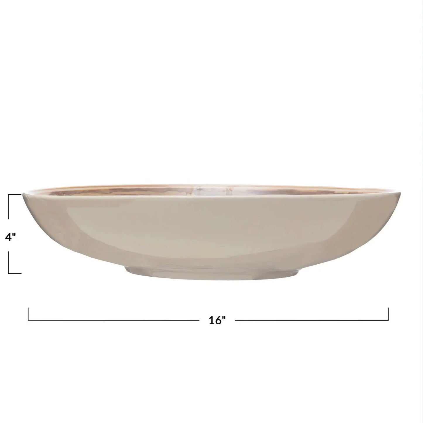 Creative Co-Op 15.75" Round Stoneware Bowl CREATIVE CO-OP