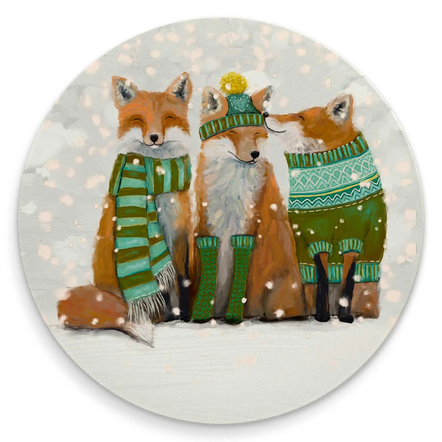 Holiday - Santa Claws Fox Trio Coasters  Browns Kitchen