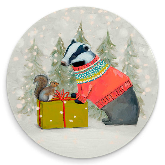 Holiday - Santa Claws Badger Coasters  Browns Kitchen