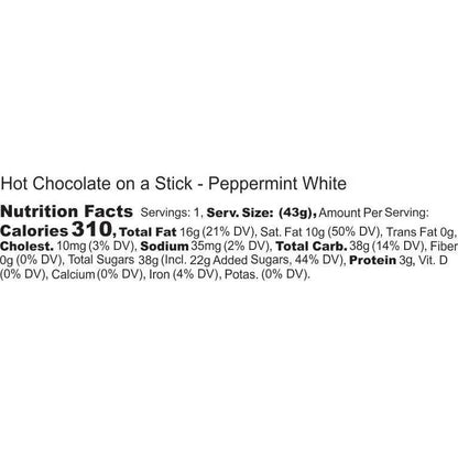 Hot Chocolate on a Stick, Single: Peppermint + White Chocolate