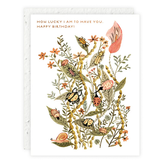 How Lucky I Am - Birthday Card Seedlings