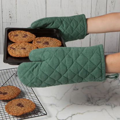 Jade Green Stonewash Oven Mitt NOW DESIGNS