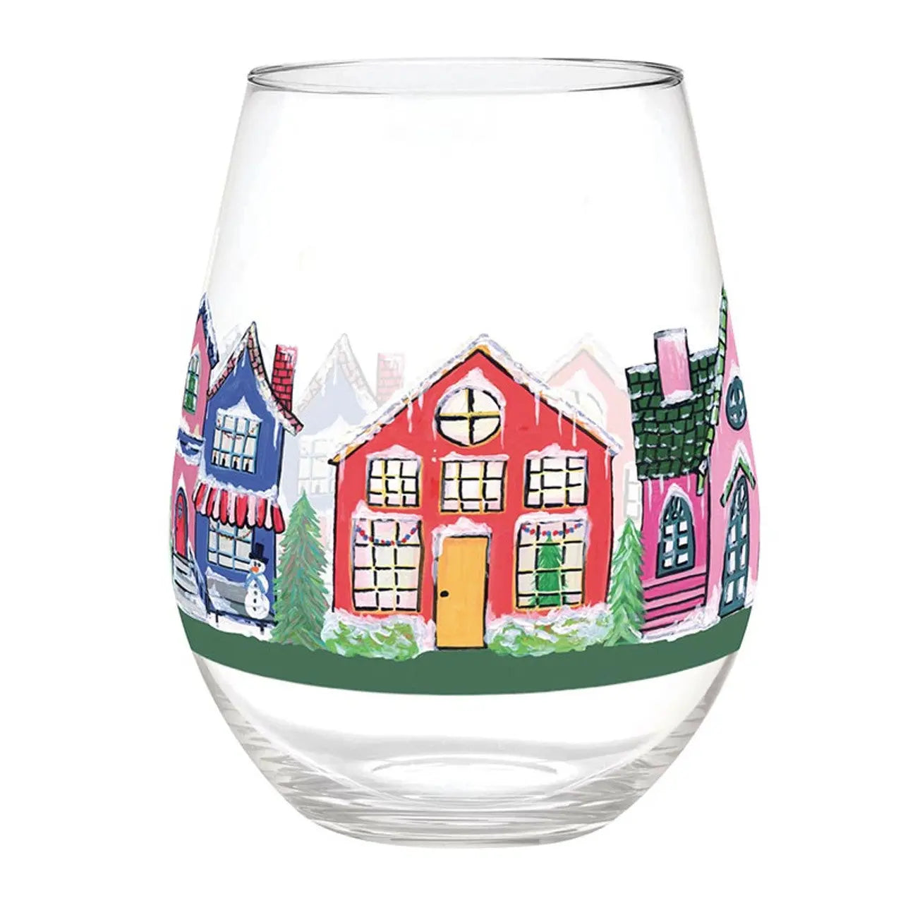 Jumbo Wine Glass - Gingerbread Houses Drinkware Browns Kitchen